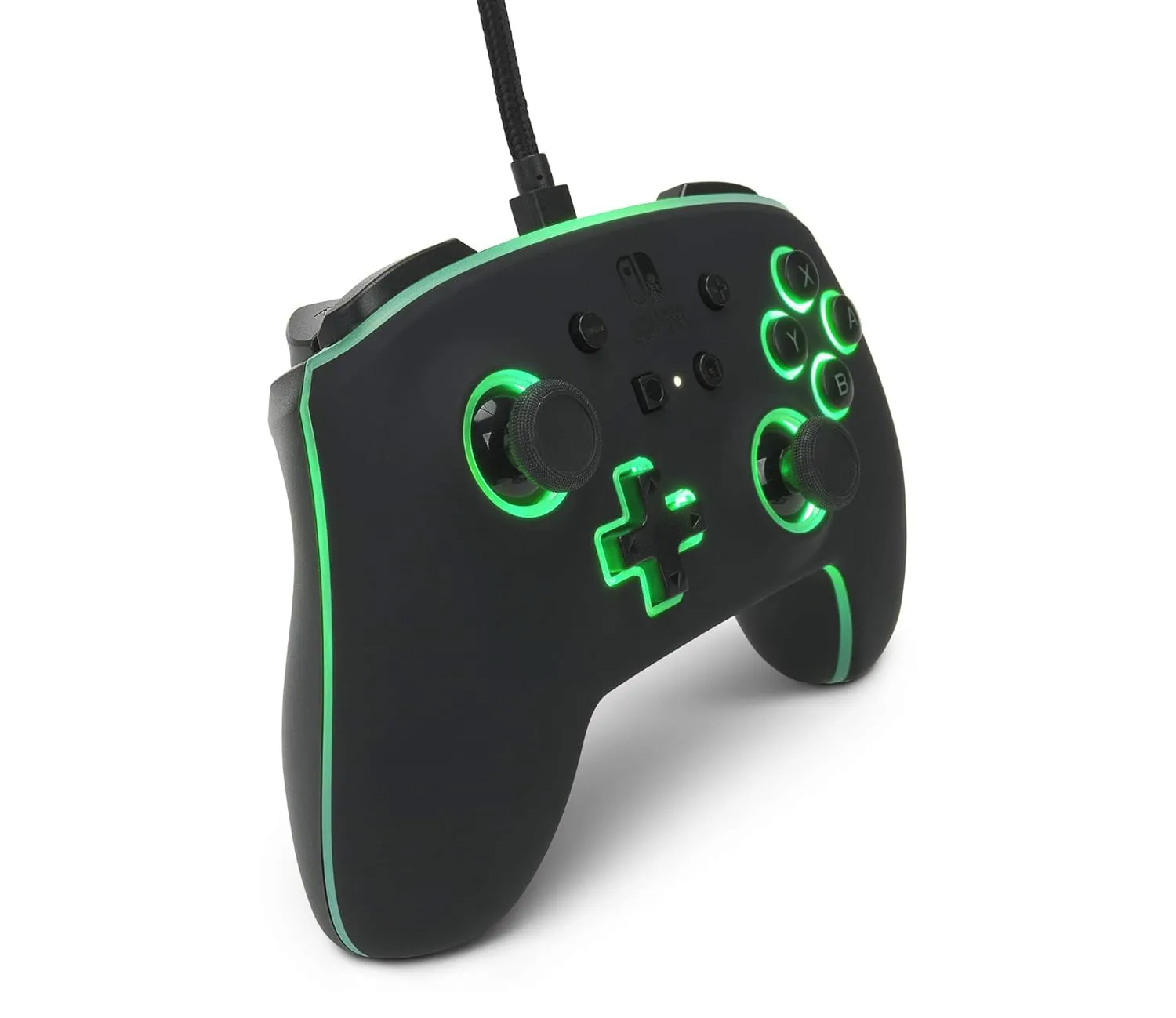 PowerA Enhanced Nintendo Switch Controller Wired - Spectra, 8 Colors LED Wired Pro Controller for Switch, Programmable Gaming Buttons, Detachable 10ft USB Cable, 3.5mm headphone jack, Officially Licensed by Nintendo