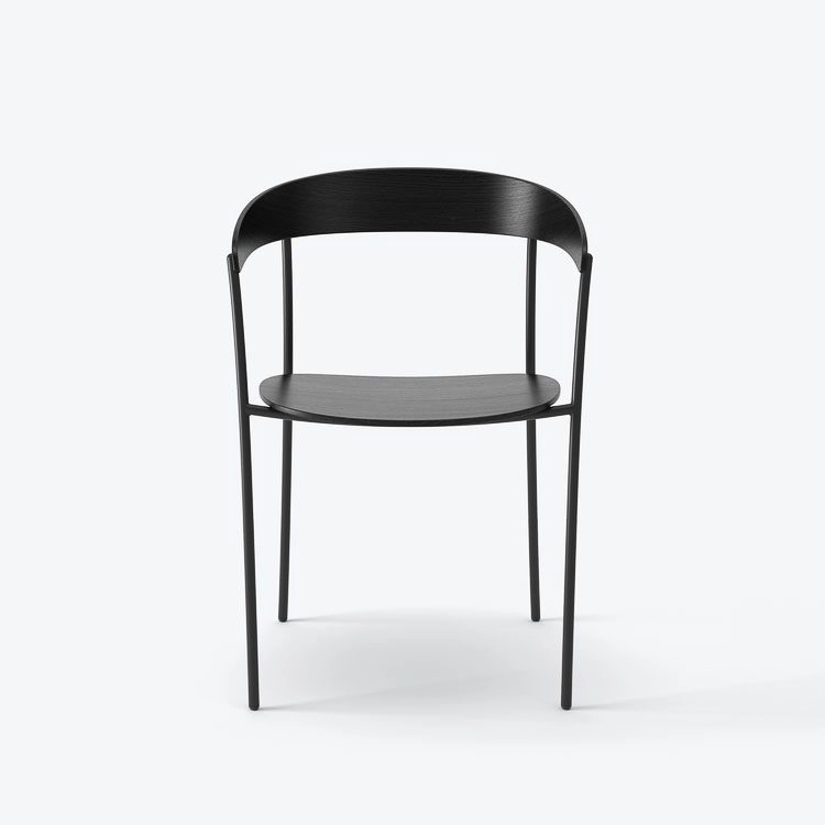 PRE-ORDER │ NEW WORKS Missing Armchair, Black Lacquered Oak w. Black Frame