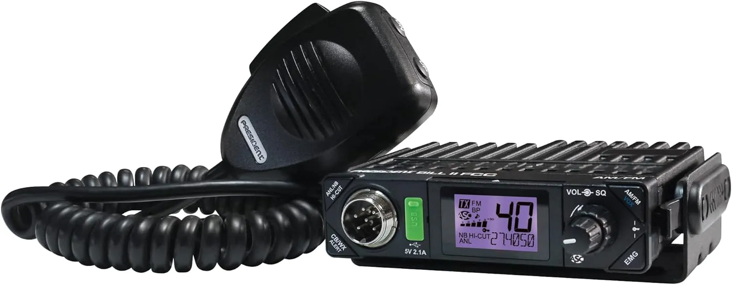President Electronics Bill II FCC Ultra-Compact AM/FM CB Radio