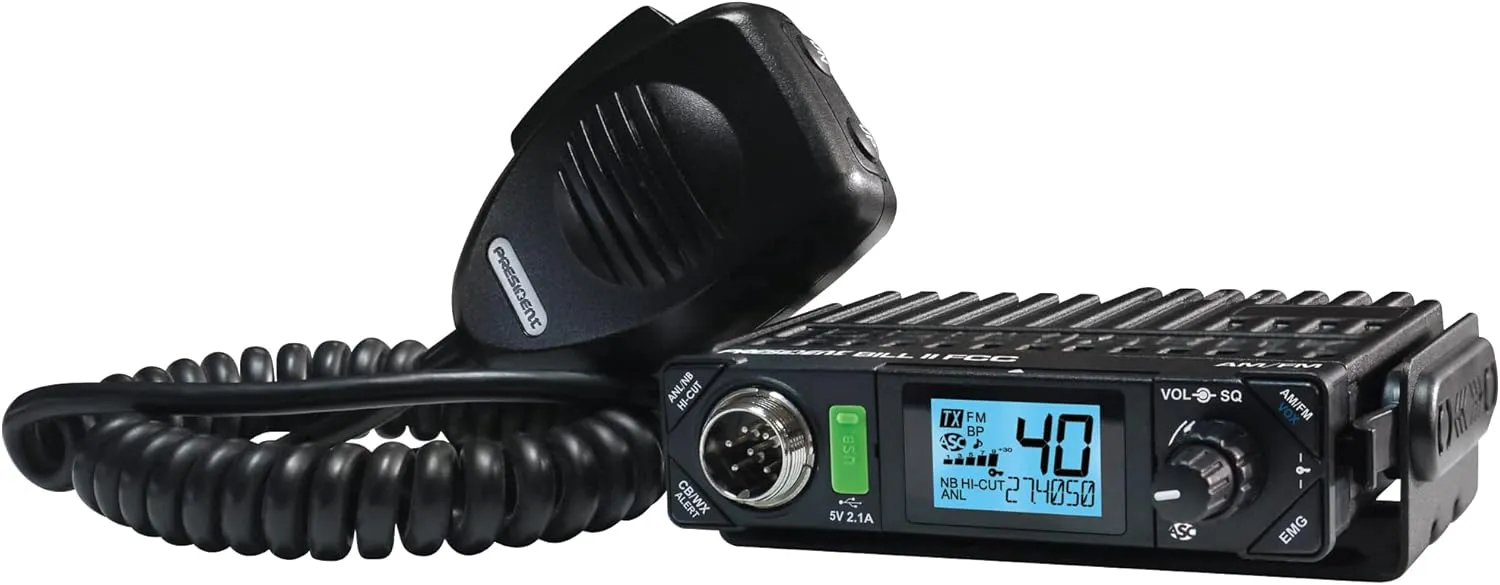 President Electronics Bill II FCC Ultra-Compact AM/FM CB Radio