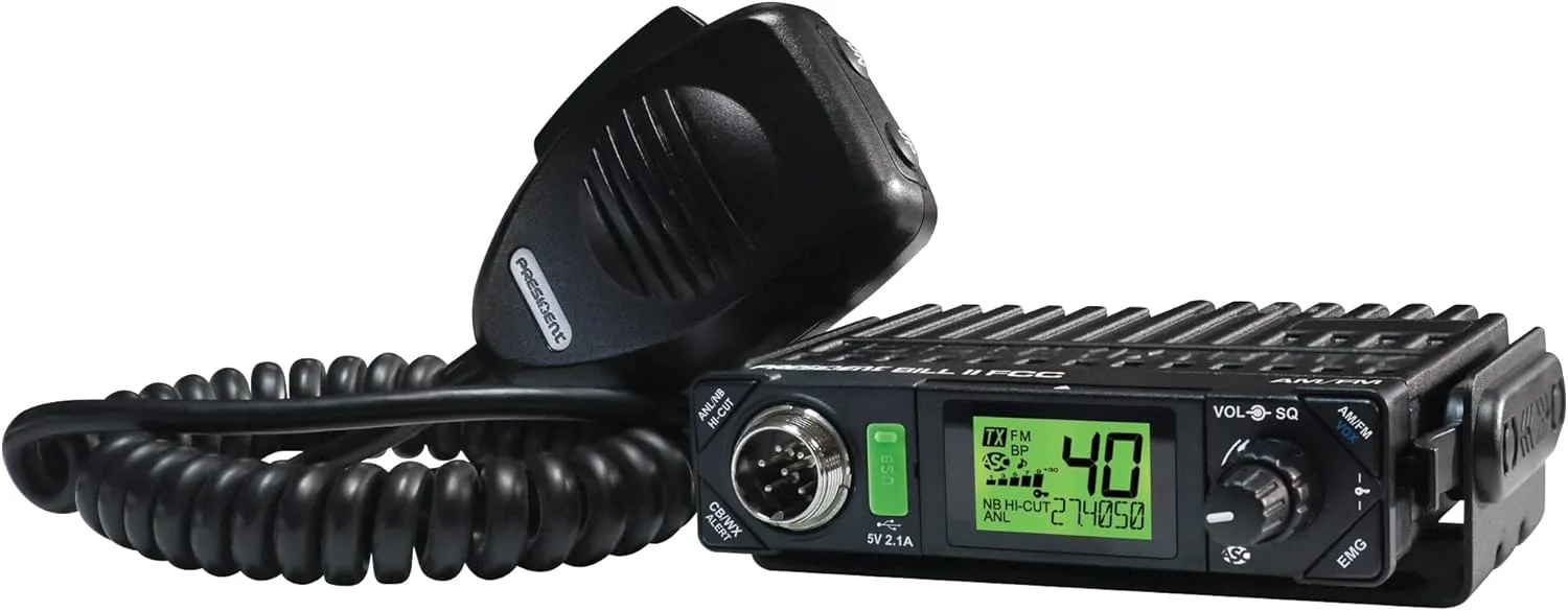 President Electronics Bill II FCC Ultra-Compact AM/FM CB Radio