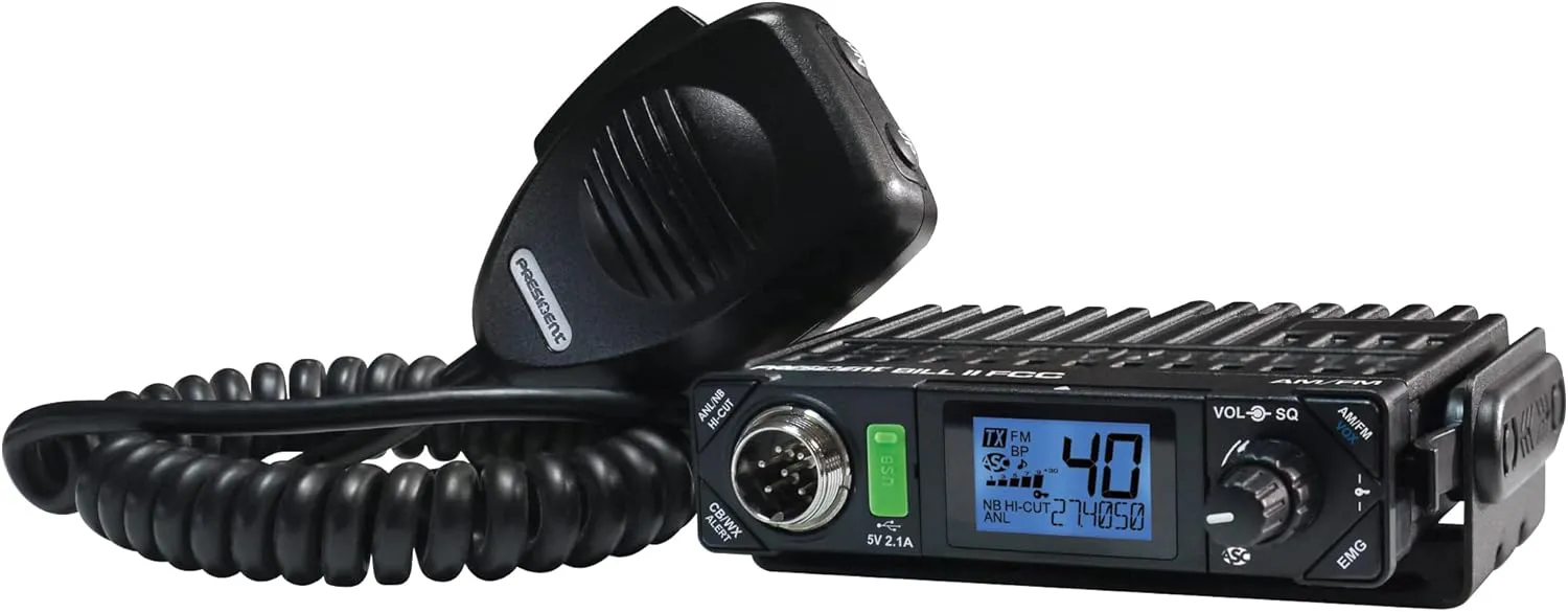 President Electronics Bill II FCC Ultra-Compact AM/FM CB Radio