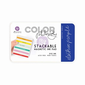 Prima, Magnetic and Stackable Ink Pad, Electric Purple