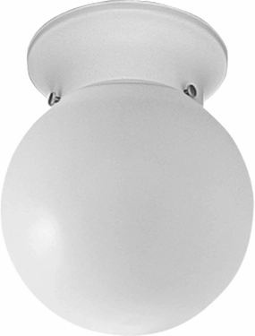 Progress Lighting P3605-30 Ceiling Fixture with White Glass Globe, White