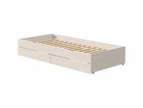 Pull-out Bed with Storage, 90x190 cm, White