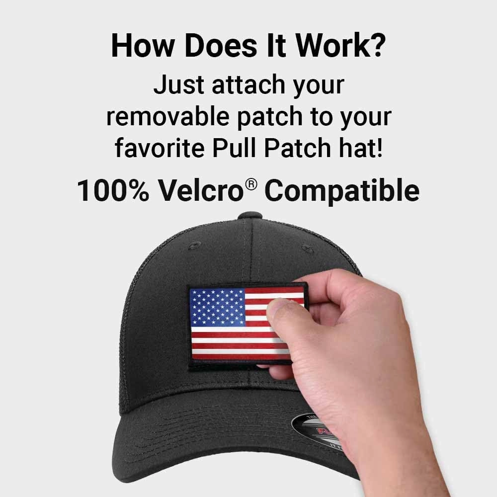 Pull Patch Curved Bill Snapback Trucker Hat | Tactical Cap | 2x3 in Loop Surface to Attach Morale Patches
