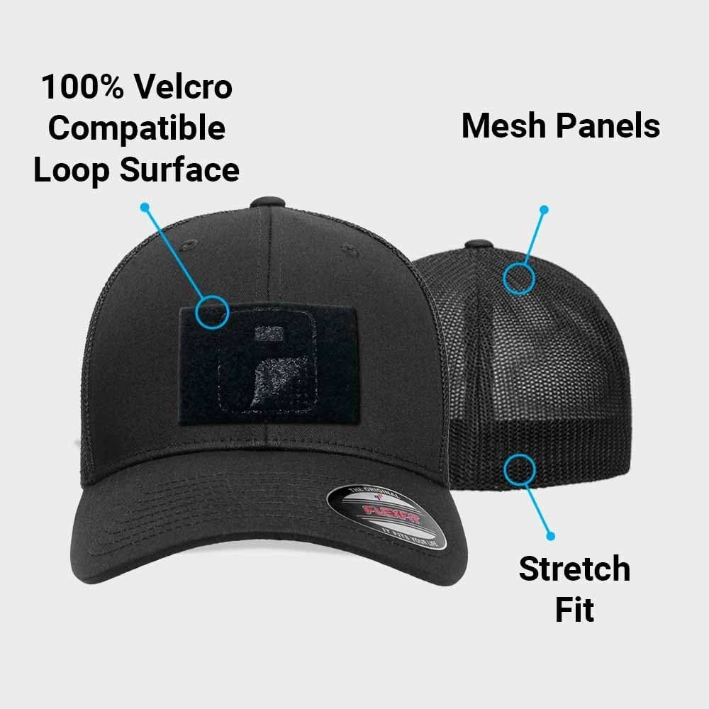 Pull Patch Curved Bill Snapback Trucker Hat | Tactical Cap | 2x3 in Loop Surface to Attach Morale Patches