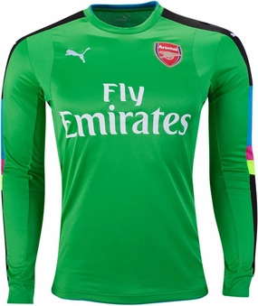 PUMA Mens AFC GK Shirt Long Sleeve Classic Green/Atomic Blue 2XL