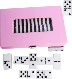 Purple Double Six Standard Domino Set 28 Tiles - Classic Number Table Game for 2-4 Players (36 )