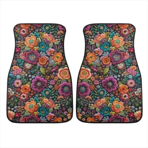 Purple Flowers Car Floor Mats