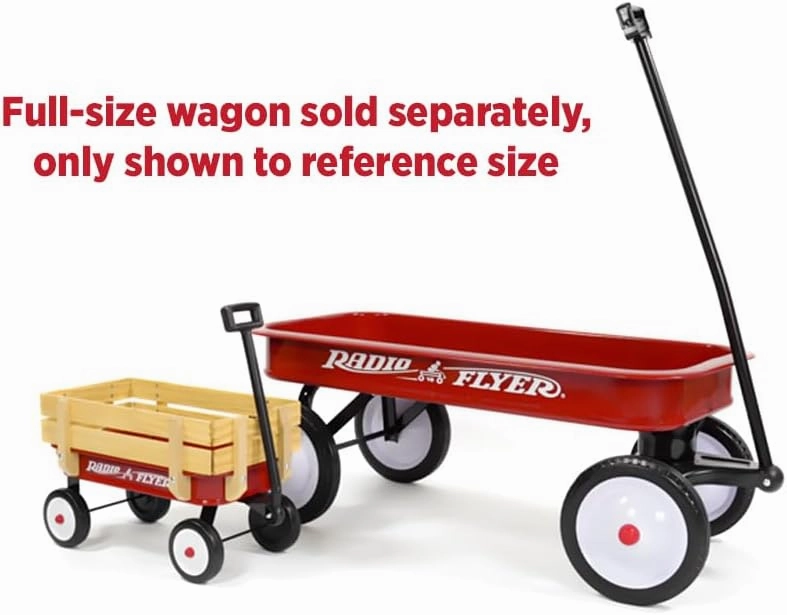 Radio Flyer My 1st Miniature Steel & Wood Wagon, 19" Long Toy Wagon for Kids 1.5 
