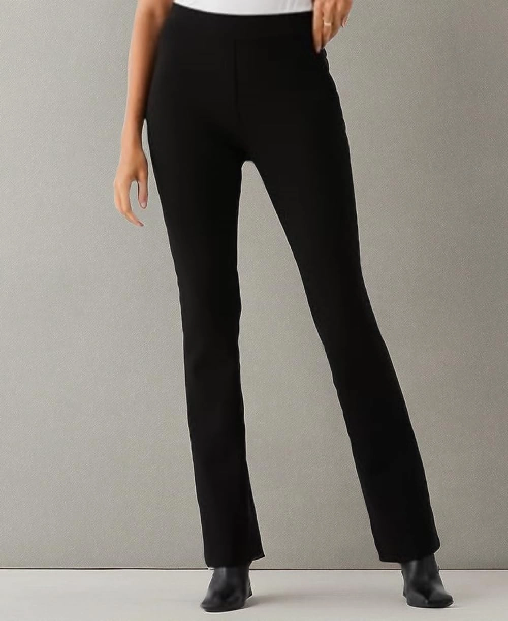 Rafaella Women's 30" Petite Bootcut Pull-On Pant, Stretch Ponte Knit Fabric, Classic Fit, Versatile Work Slacks