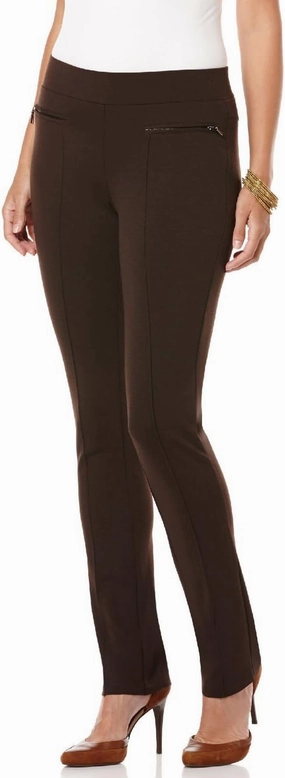 Rafaella Women's Petite Slim Comfort Fit Ponte Dress Pants (Sizes 4-14)