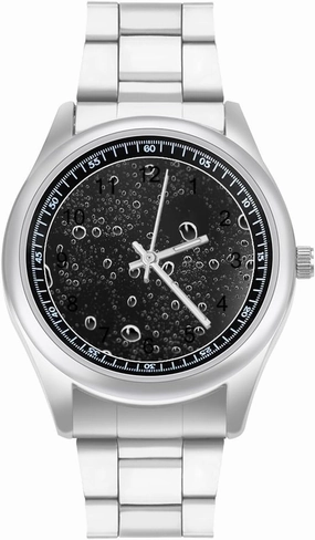 Rain on Car Window Casual Wrist Watches for Men Classic Business Dress Watch Big Face for Work Gym