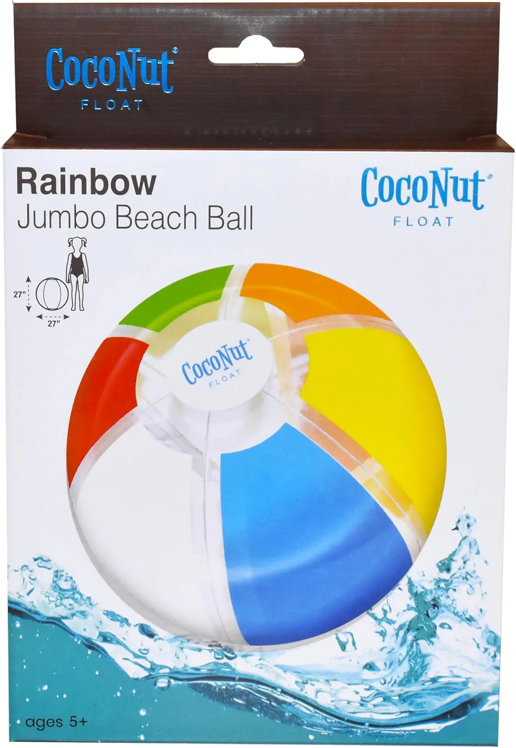 Rainbow Beach Balls - Small, Large and Jumbo Inflatable Beach Balls - Perfect for Summer, Swim Parties & Water Games