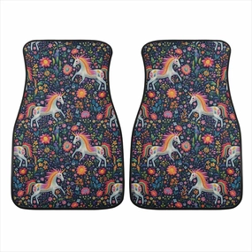 Rainbow Unicorns Car Floor Mats