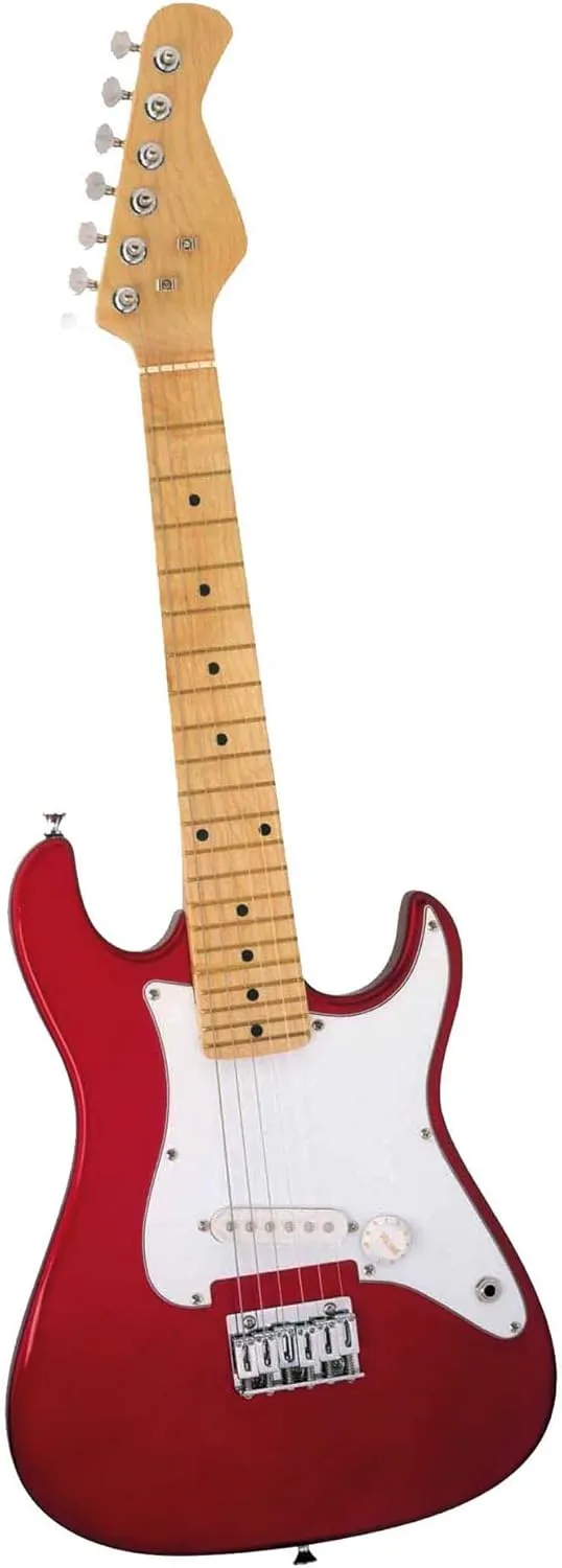 Ready Ace 31" Electric Guitar Set for Beginners Includes 3-Watt Amplifier Gig Bag Extra Strings, Cable Maple Neck, Basswood Body, Classic Stratocaster Style, Ideal for Ages 8 