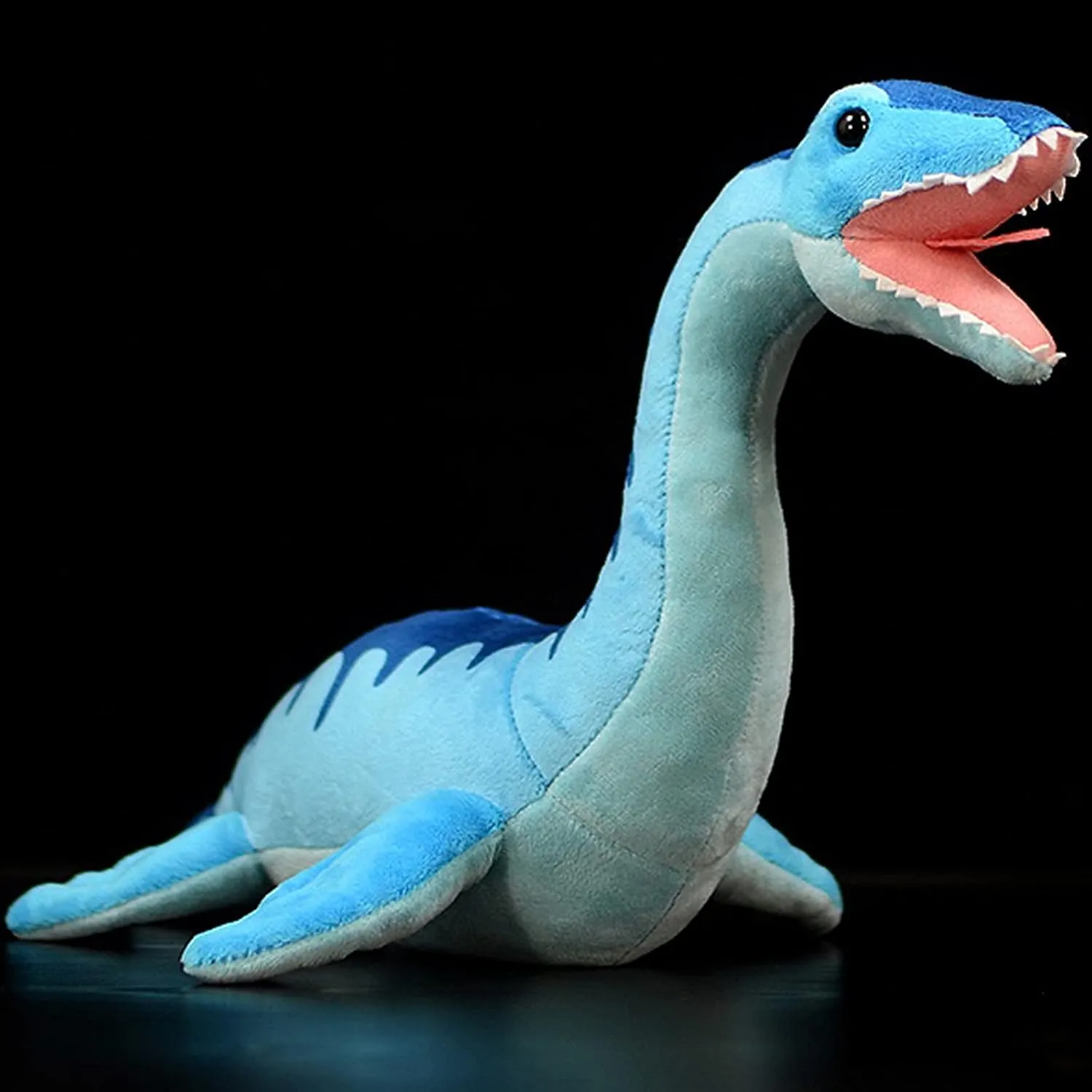 Realistic Plesiosaurus Plush Toy - Lifelike 16" Blue Dinosaur Utahraptor Tyrannosaurus Stuffed Animal, Soft, Gifts Collectible for Kids