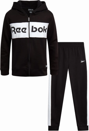 Reebok Boys' Active Sweatsuit - 2 Piece Performance Fleece Zip Hoodie Sweatshirt and Jogger Sweatpants - Activewear Set, 8-14