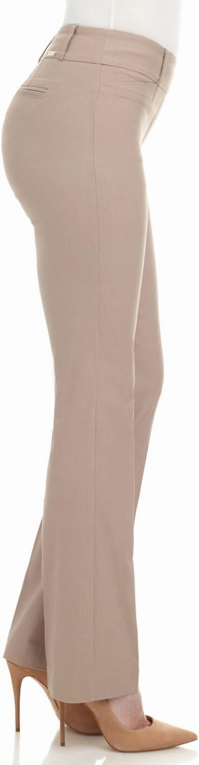 Rekucci Womens Ease into Comfort Fit Barely Bootcut Business Casual Stretch Pants in Regular/Tall/Petite fit