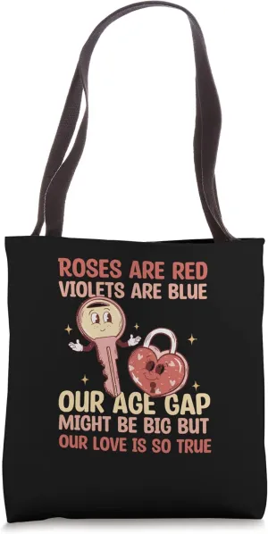 Retro Valentine's Relationship Age Gap Tote Bag