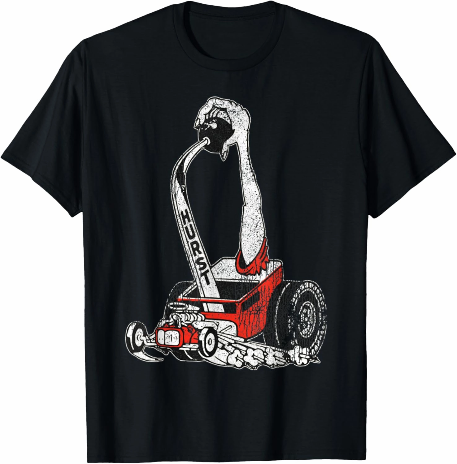 Retro Car Vintage Hurst Racer Meme Hand Engine Funny T-Shirt