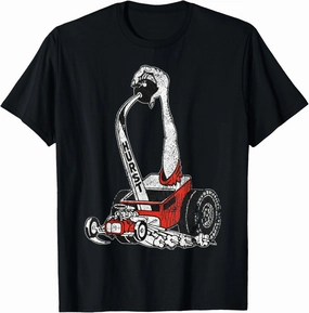 Retro Car Vintage Hurst Racer Meme Hand Engine Funny T-Shirt