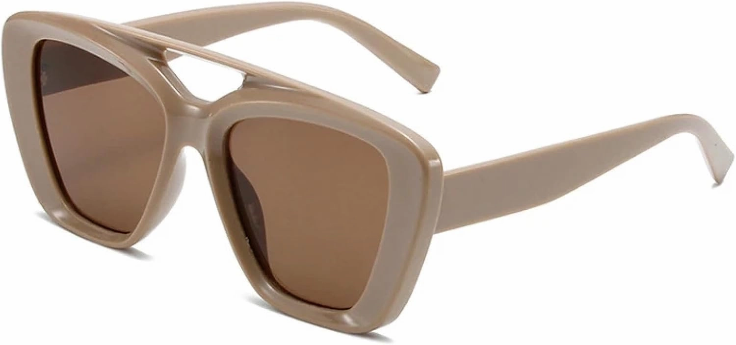 Retro Double Bridges Cat Eye Sunglasses Women Fashion Gradient Shades Uv400 Men