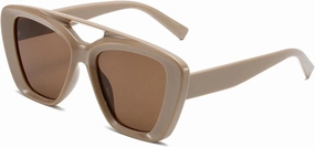 Retro Double Bridges Cat Eye Sunglasses Women Fashion Gradient Shades Uv400 Men