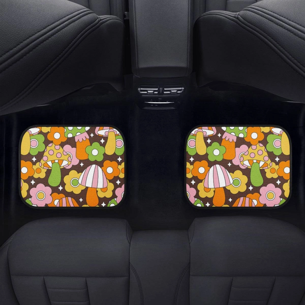 Retro Fungi Love Car Floor Mats