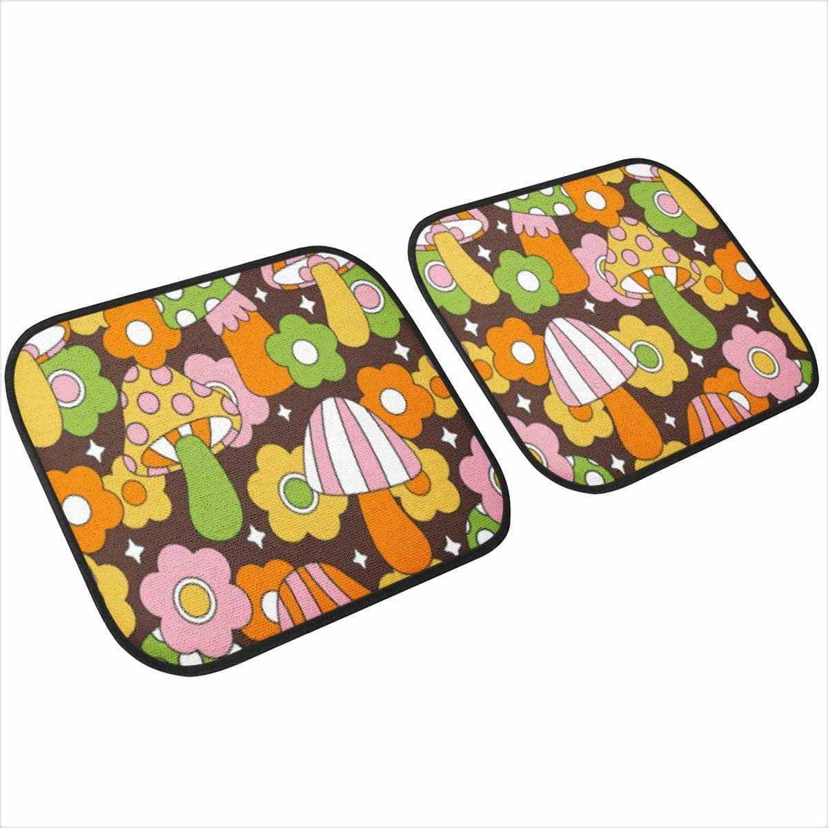 Retro Fungi Love Car Floor Mats