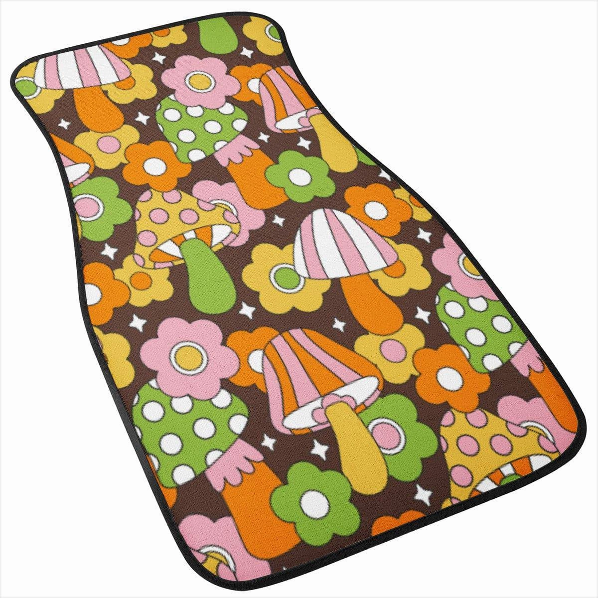 Retro Fungi Love Car Floor Mats