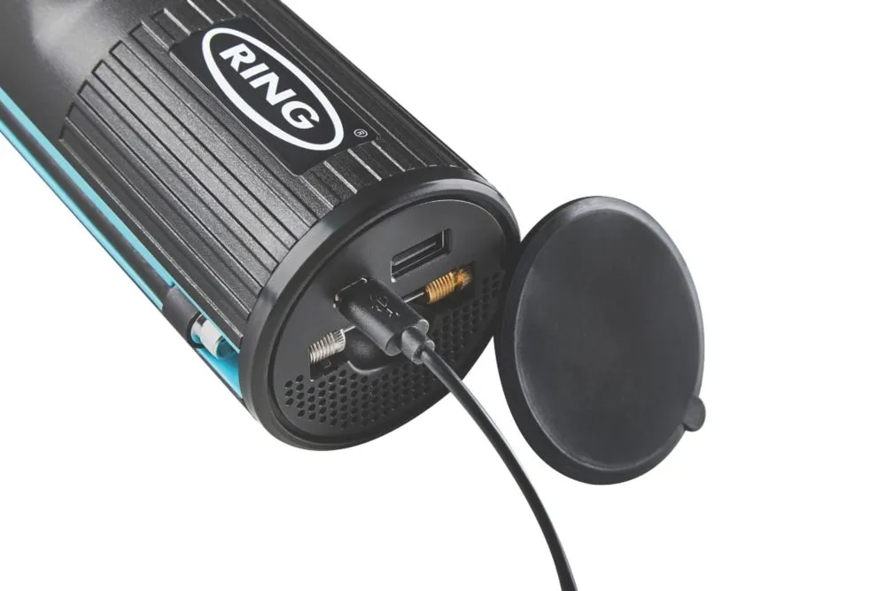 Ring RTC2000 Rechargeable Compact Cordless Handheld Tyre Inflator 3.7V
