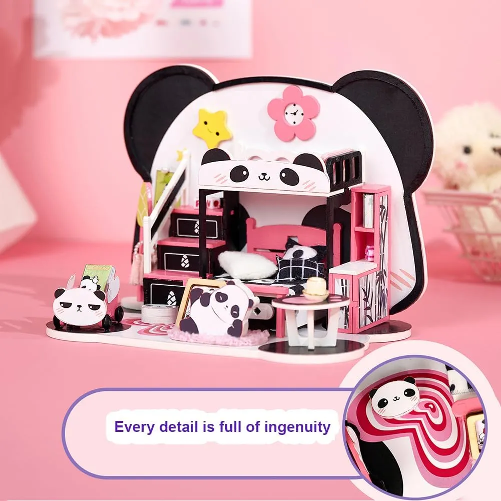 Romantic and Cute Dollhouse Miniature DIY House Kit Creative Room Perfect DIY Gift for Friends,Lovers and Families (Xiongbao)