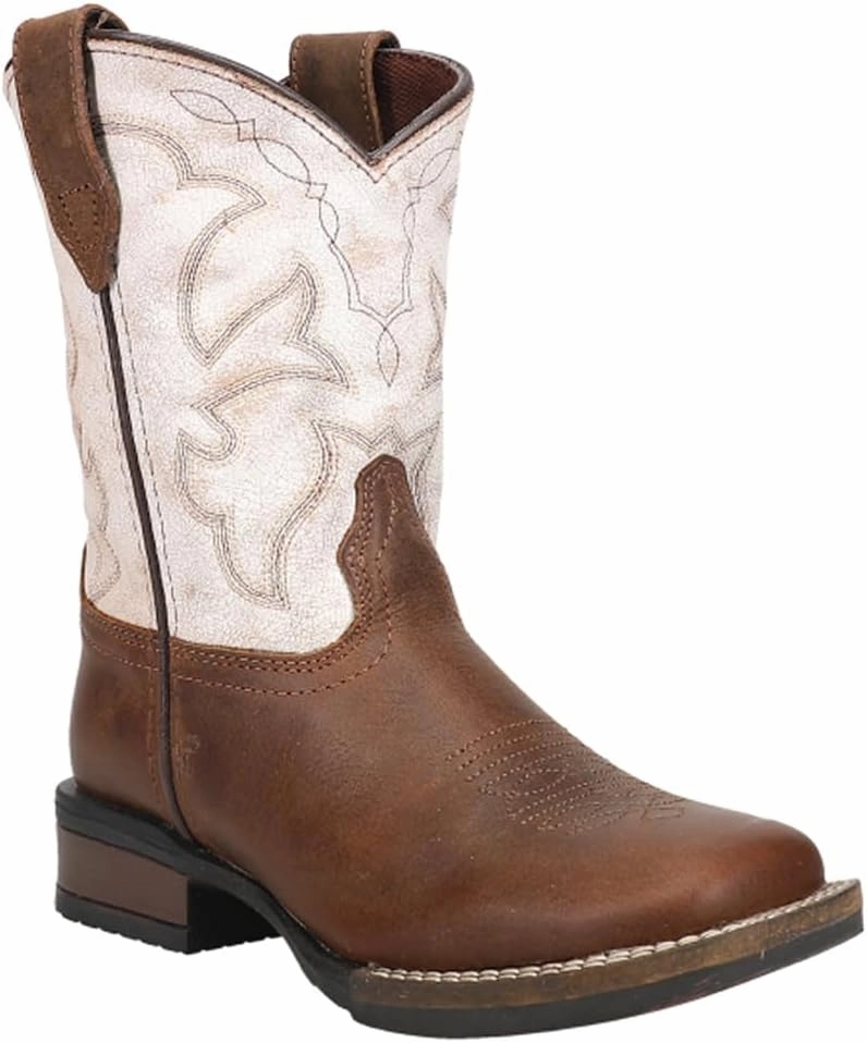 ROPER Toddler Girls Monterey Square Toe Casual Boots Mid Calf - Brown, White