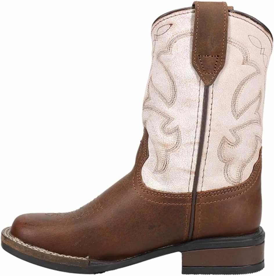ROPER Toddler Girls Monterey Square Toe Casual Boots Mid Calf - Brown, White