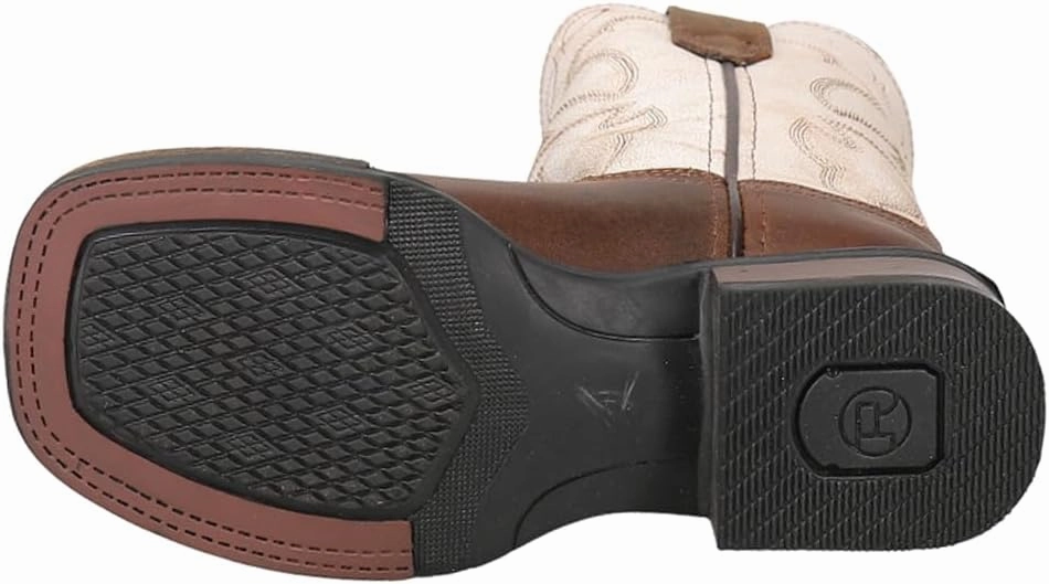 ROPER Toddler Girls Monterey Square Toe Casual Boots Mid Calf - Brown, White