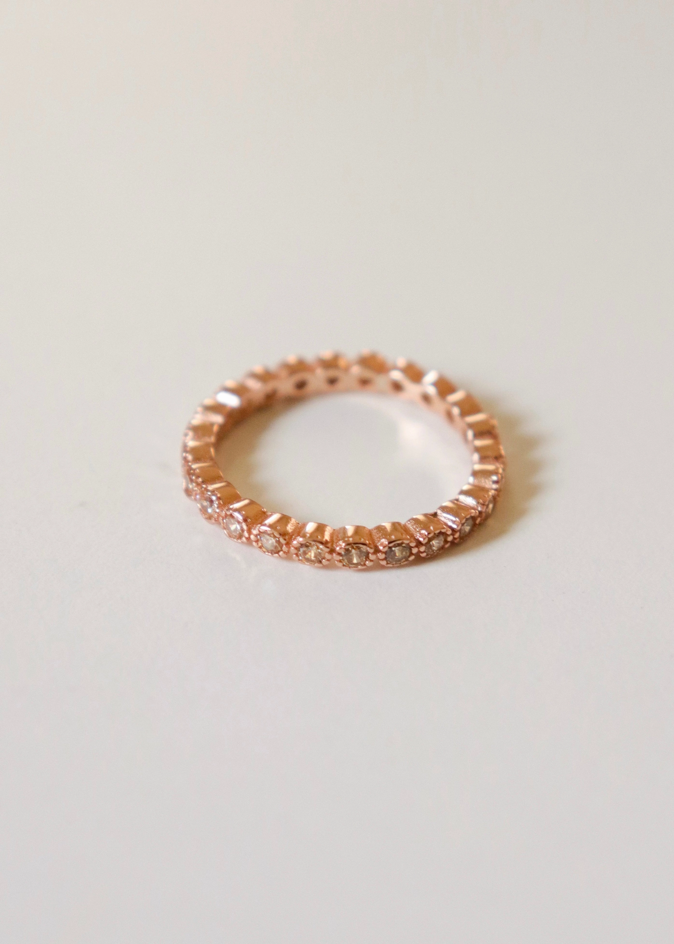 Rose Gold Stacking CZ Ring