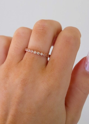 Rose Gold Stacking CZ Ring