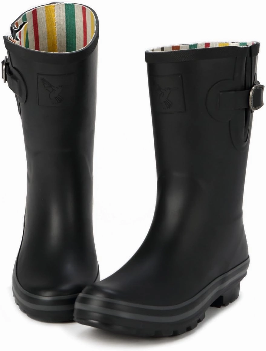 Rubber Rain Boots For Women's Garden Shoes Waterproof Boots Cute Printing Rainbow Mid-Calf Rain Boots UK Brand