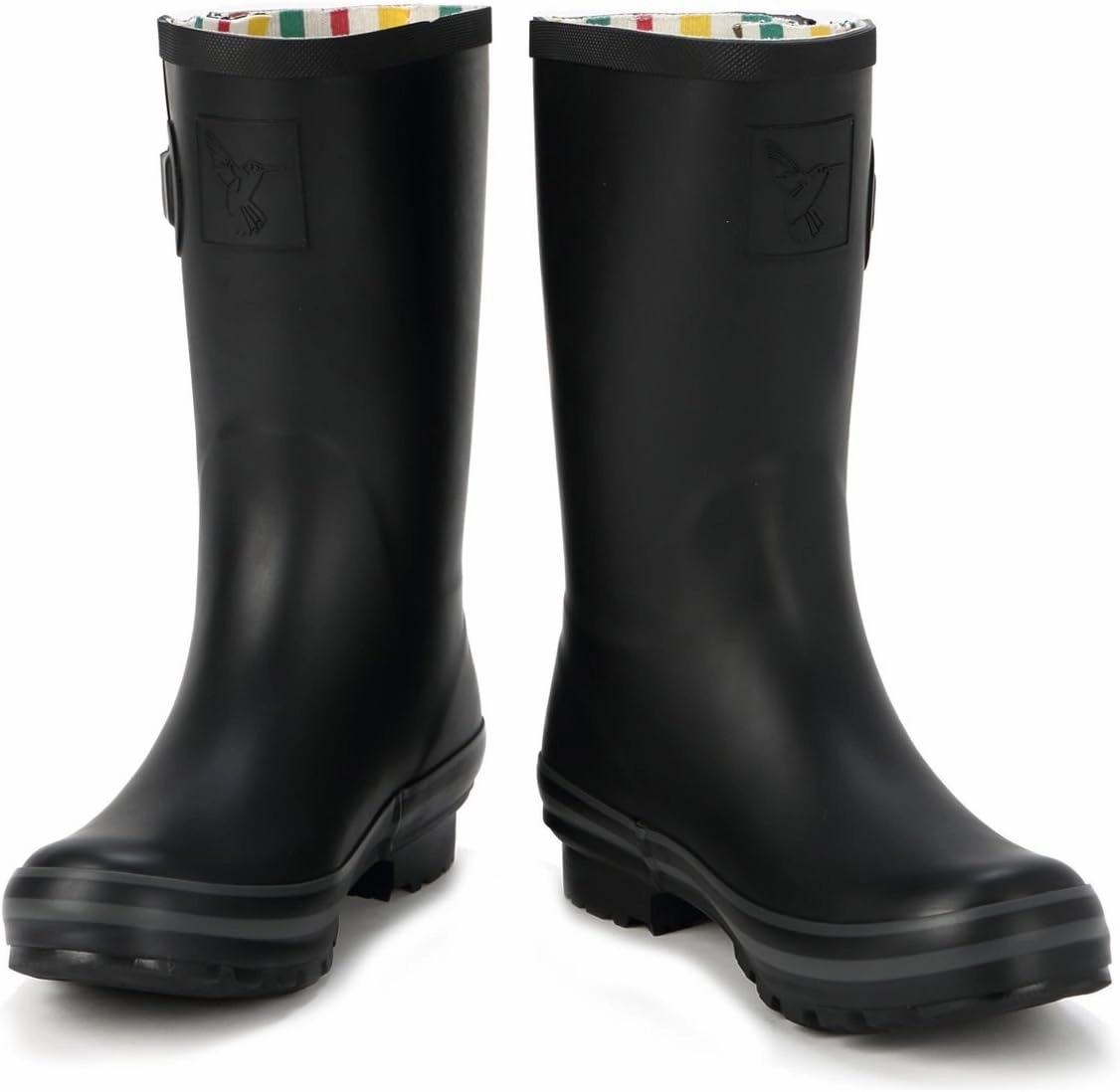 Rubber Rain Boots For Women's Garden Shoes Waterproof Boots Cute Printing Rainbow Mid-Calf Rain Boots UK Brand