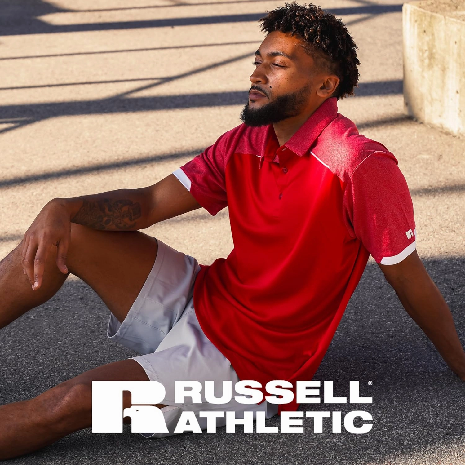 Russell Athletic Men's Legend Polo Shirt, Moisture-Wicking Performance, Classic Fit