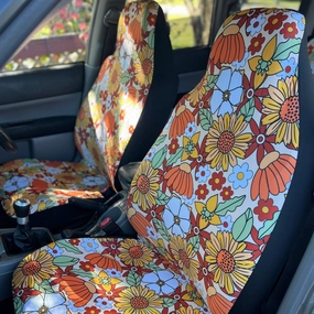 Rustic Blooms Car Seat Covers Full Set