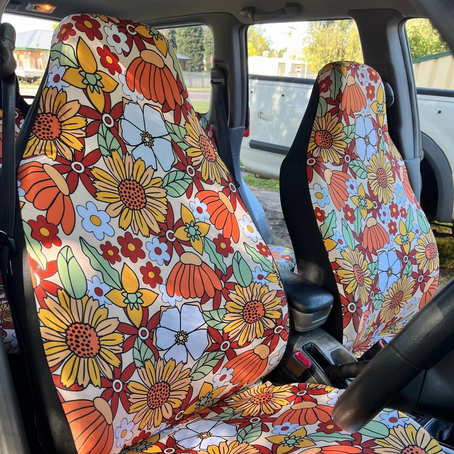 Rustic Blooms Car Seat Covers Full Set