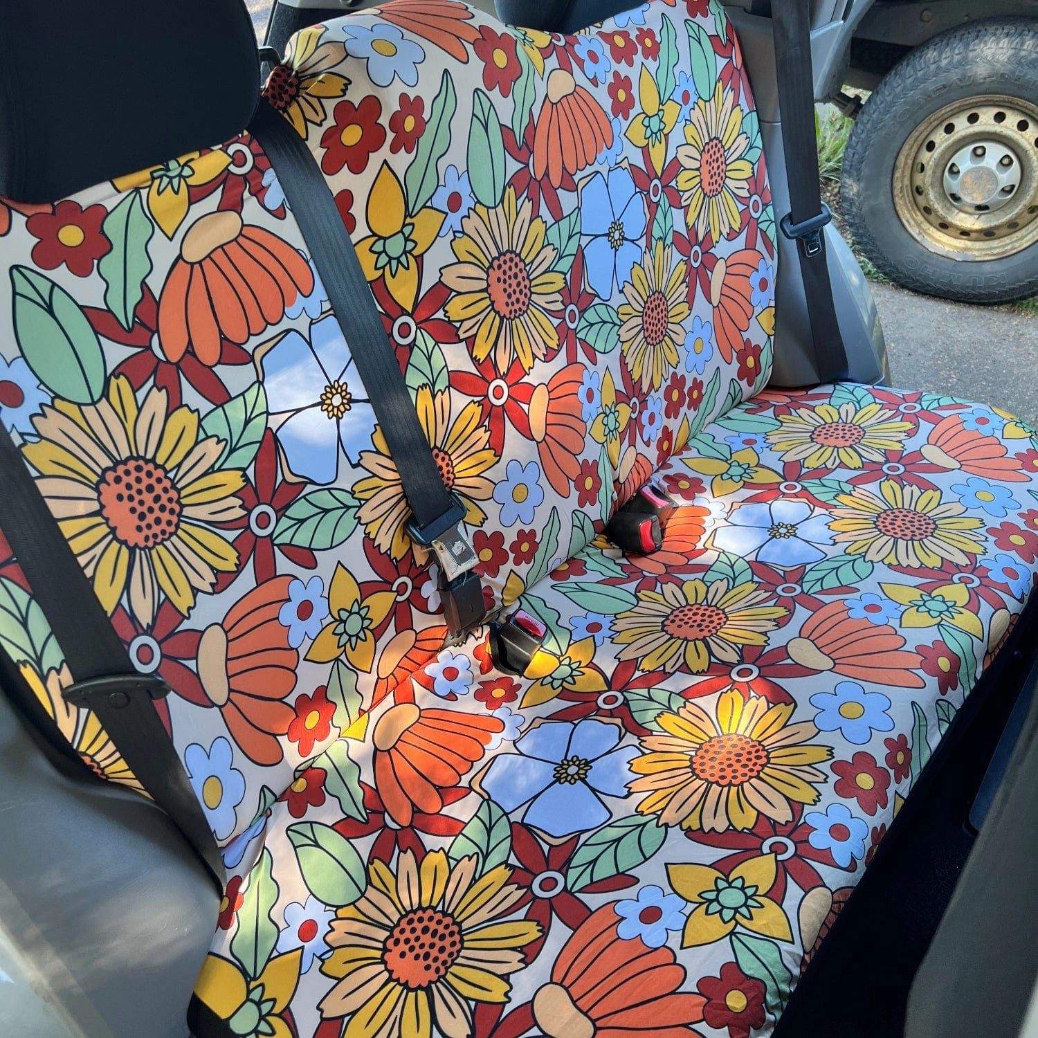 Rustic Blooms Car Seat Covers Full Set