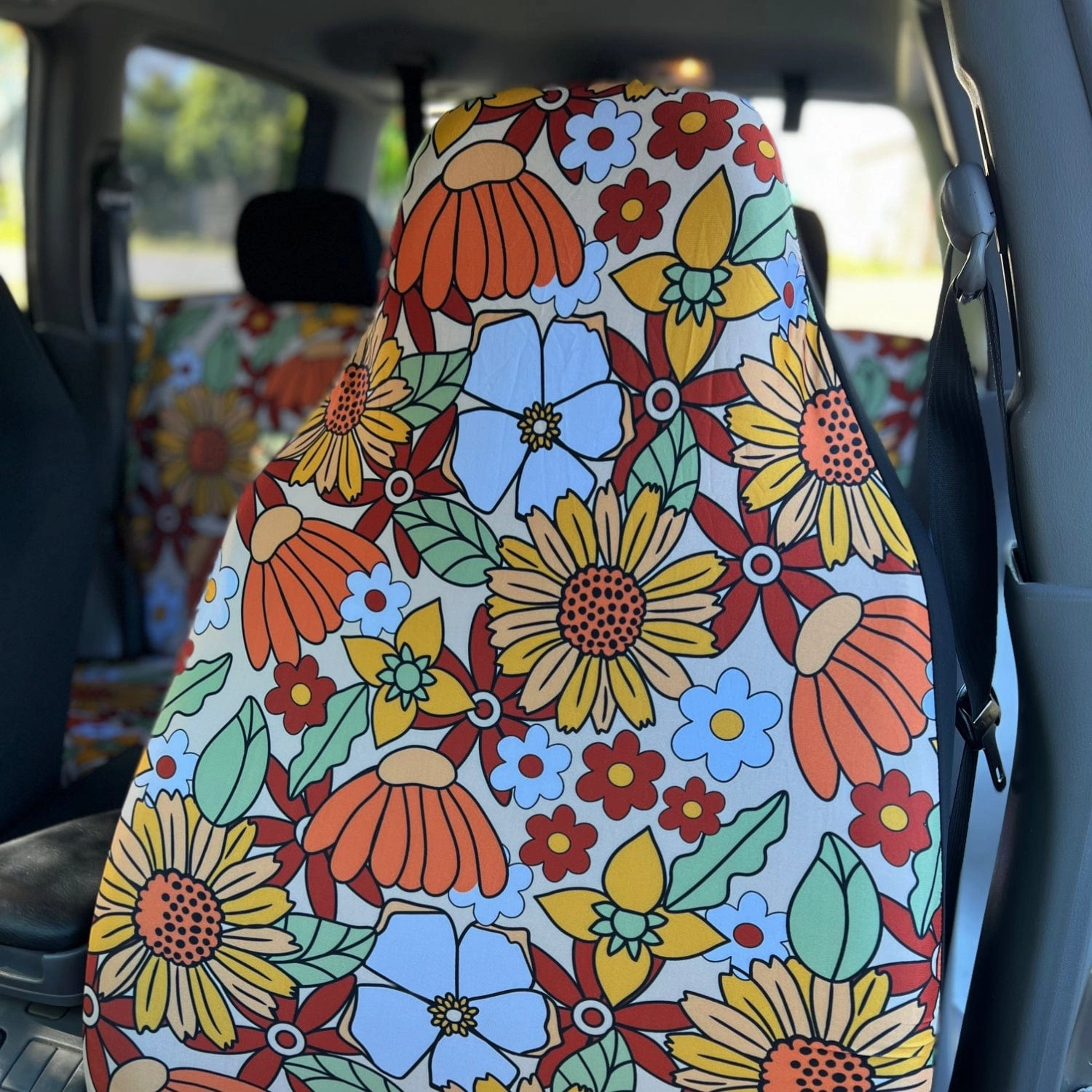 Rustic Blooms Car Seat Covers Full Set