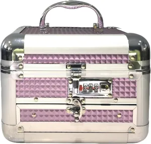 Security Jewelry Box with Combination Code Lockable for Kids Girls 8-12 teen Women Cute 3 Layers Organizer with Mirror Handle Storage for Bracelets Earrings Rings Necklaces Hair Accessories