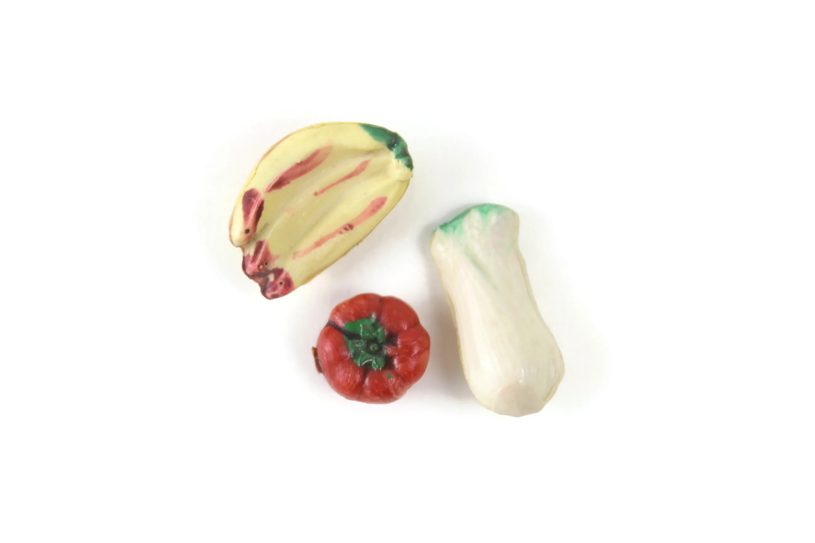 Set of 3 Vintage 1:12 Miniature Dollhouse Plastic Fruit & Vegetables