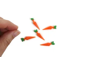 Set of 5 Vintage 1:12 Miniature Dollhouse Plastic Carrots