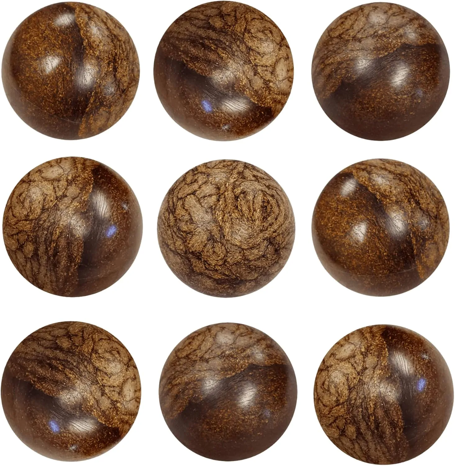 Set of 9 Replacement Woodgrain Game Balls Classic & 1908